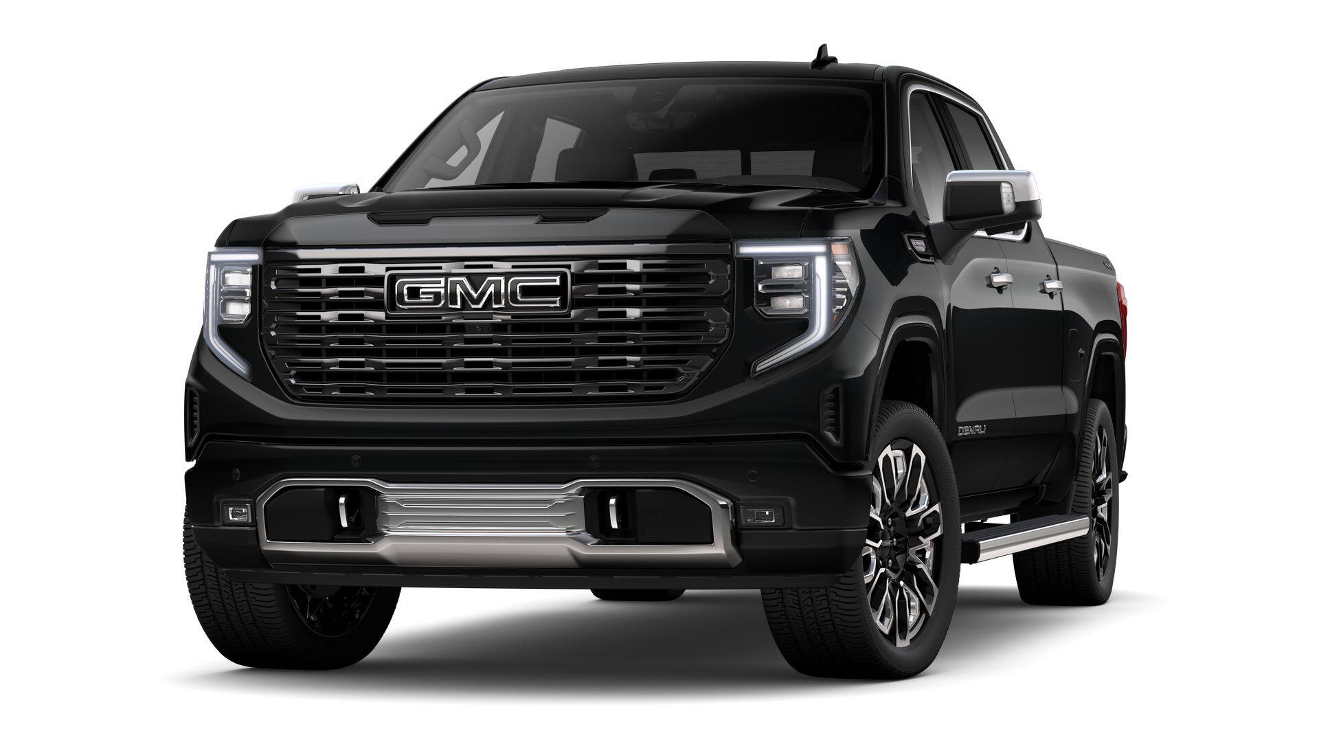 2026 GMC Sierra 1500 Denali Ultimate in Onyx Black — front three-quarter view
